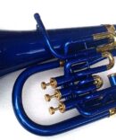 Blue Brass Finish Bb 4 Valve Euphonium Free Hard Case Mouthpiece