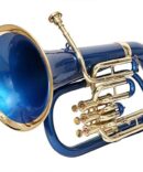 Euphonium 3 Valve Bb Flat Blue Brass Euphonium with Free Hard Case Mouthpiece