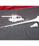 Flag Trumpet Ultimate Shinning white Brass With case