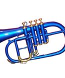 Flugelhorn 4 Valve Blue Color Bb Pitch With Including mouthpiece