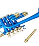 Piccolo Trumpet Light Blue Color Bb Pitch with including mouthpiece