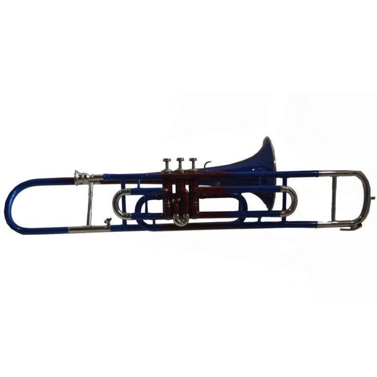 Low Pitched String Instrument Trombone Dark Blue Color Bb Low Pitch Musical Instrument in USA