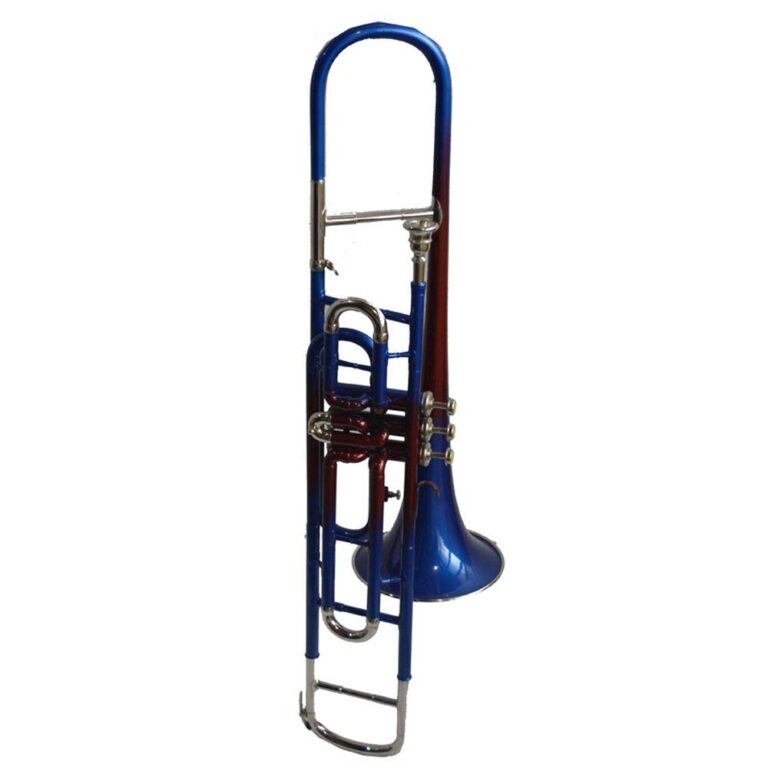 Low Pitched String Instrument Trombone Dark Blue Color Bb Low Pitch Musical Instrument in USA