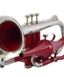 Brass Finish Echo Cornet Red Color Bb Pitch with including mouthpiece