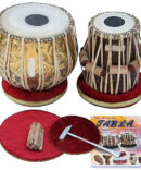 Brass Tabla Set Black Color with Sheesham Wood Hand Made