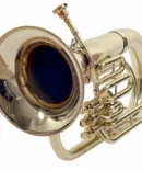 Euphonium Mini Tuba with 3 Valves Free Bag & Mouth Piece Brass Finish