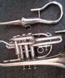 Nickel Finish Echo Cornet Bb Pitch with including mouthpiece